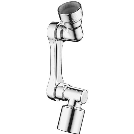 Rallonge de robinet robotisée universelle ABS avec bras pivotant à 1080 degrés, tête multifonction avec protection anti-éclaboussures pour WC (1/5)