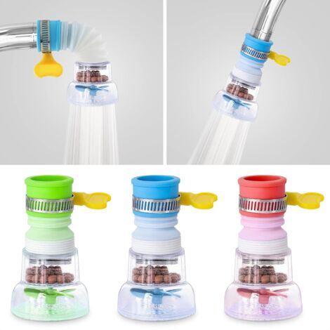 Filtre à eau pour robinet de salle de bain, lot de 3, filtre à eau pour évier, rallonge de robinet de salle de bain, filtre à eau pour évier de cuisine (1/5)