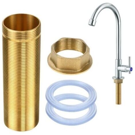 Kit de réparation pour robinet, mitigeur à levier unique allongé, kit de réparation avec raccords filetés en laiton (M32-100 mm) (1/4)