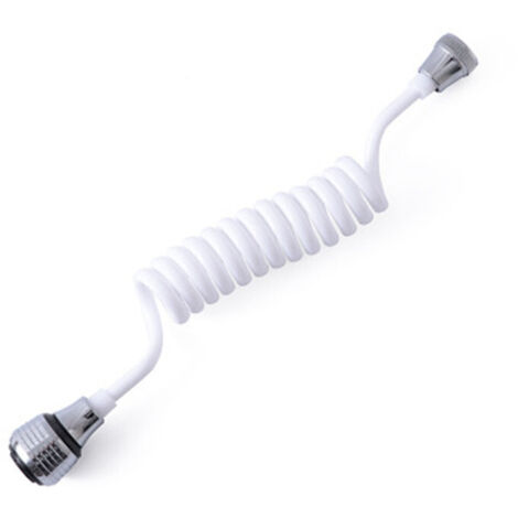 Douchette pour robinet d'évier, rallonge pour robinet de cuisine, tuyau rétractable portable, blanc (1/4)