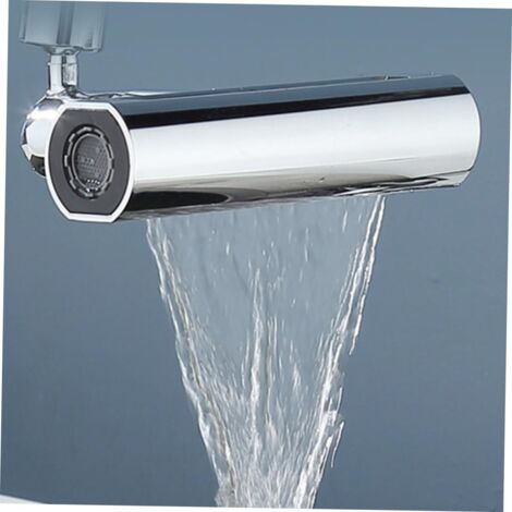 Robinet de cuisine à quatre jets, rallonge universelle, effet cascade anti-éclaboussures, aérateur rotatif, bec d'eau allongé (1/5)