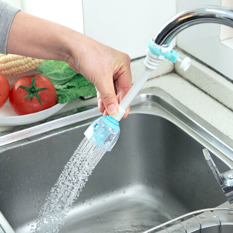 Robinet de 19 cm, pivotant, anti-éclaboussures, rallonge, aérateur réglable, économie d'eau, robinet de cuisine et de maison, jet d'eau. (1/5)