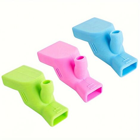 Lot de 3 rallonges pour robinet de cuisine - Bec flexible en caoutchouc compatible, contrôle facile du débit d'eau, sans danger pour les enfants (1/4)