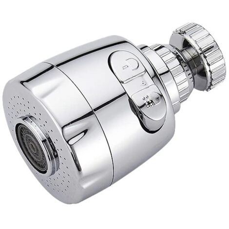 Rallonge de robinet pivotante avec filtre à économie d'eau, bec de robinet pour salle de bain et cuisine (court) (1/5)