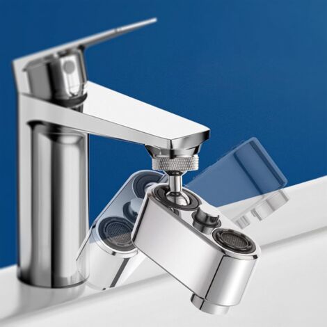 Rallonge de robinet pivotante, adaptateur de buse d'eau, rallonge de robinet avec filtre anti-éclaboussures pour évier de salle de bain et de cuisine (1/5)