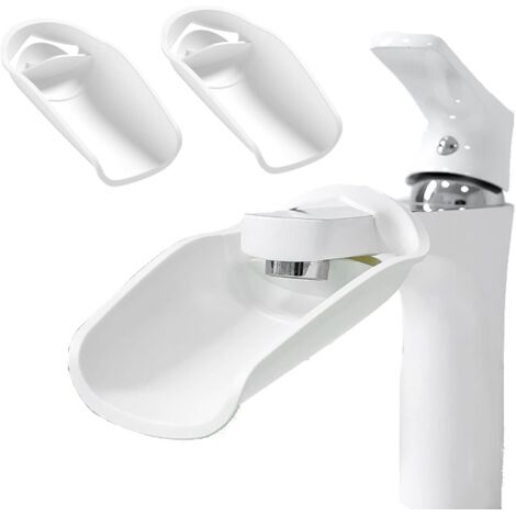 Rallonge de robinet pour enfants, idéale pour le lavage des mains des bébés et des enfants dans la cuisine et la salle de bain (blanche). (1/5)