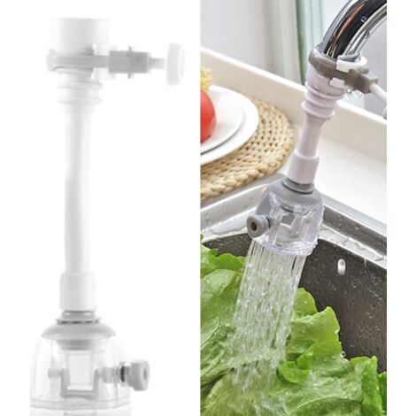 Robinet de cuisine monobloc pivotant, anti-éclaboussures, avec rallonge pivotante réglable (1/4)
