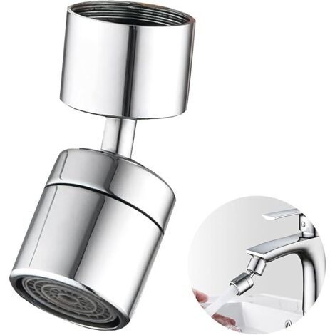 Aérateur de robinet pivotant à 360°, rallonge de robinet, bec de robinet de cuisine, économiseur d'eau pour robinets à filetage extérieur M22 ou filetage intérieur M24 (1/5)