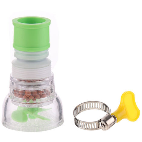 Lot de 2 rallonges de robinet pour tout-petits, rallonge de robinet anti-éclaboussures, robinet de cuisine, évier, robinet avec filtre à eau (vert) (1/2)
