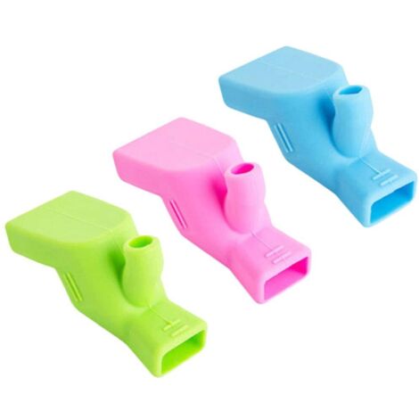 Rallonge de robinet de cuisine en 3 pièces avec guide de buse élastique en caoutchouc, rallonge de robinet pour enfants permettant d'économiser l'eau et accessoires de salle de bain (1/5)