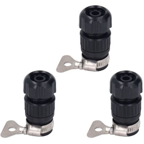 Lot de 3 adaptateurs universels en acier inoxydable PP pour robinet, mitigeur d'évier, raccord rapide pour tuyau. (1/5)