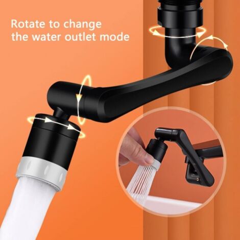 Robinet Rotatif 1440° – Rallonge à 2 Modes, Avec Adaptateurs Et Joint, Livré Avec Outils