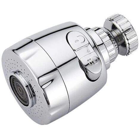 Rallonge de robinet pivotante avec filtre à économie d'eau, bec de robinet pour salle de bain et cuisine (court) (1/5)
