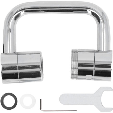 Rallonge de robinet en cuivre, acier inoxydable et ABS, rotation à 1080 degrés, diamètre intérieur de 22 mm, adaptateur de robinet rotatif (1/5)