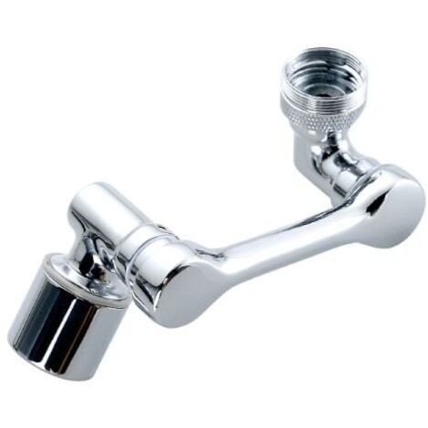 Rallonge de robinet pivotante à 1080° avec 2 modes de débit, argent (1/5)