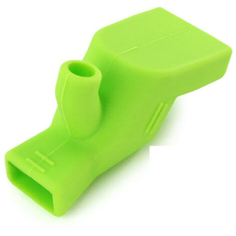 Rallonge de robinet verte en silicone pour enfants (1/4)