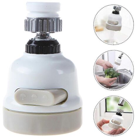 Rallonge de robinet flexible à 360 degrés en ABS, silicone et acier inoxydable (1/5)
