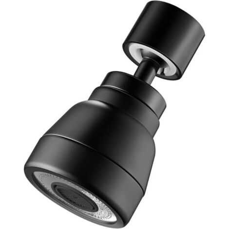 Rallonge de robinet pivotante à 360° à 3 positions, aérateur de robinet pivotant, douchette d'évier, adaptateur d'extension de robinet, buse de robinet de cuisine (noir 1) (1/4)