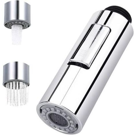 Pommeau de douche extractible, robinet à 2 positions, douchette de cuisine, pommeau de douche de cuisine extractible, pommeau de douche de rechange en plastique, pommeau de douche (1/5)