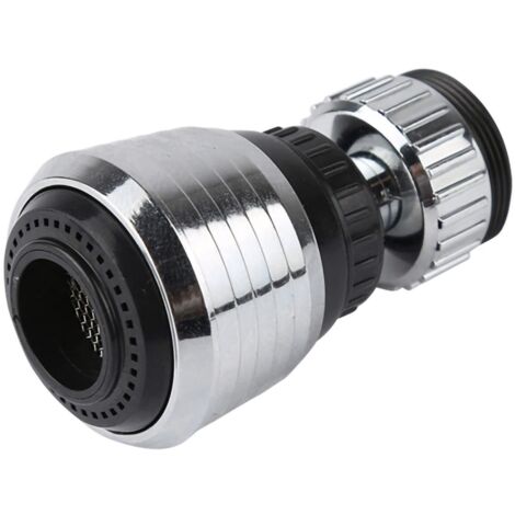 Douchette pivotante à 360° pour robinet de cuisine, compatible avec les robinets de 21,5 mm et 24 mm. Mitigeur aérateur à double position équipé d'un adaptateur pour robinets de 16 mm et 22 mm. (1/5)