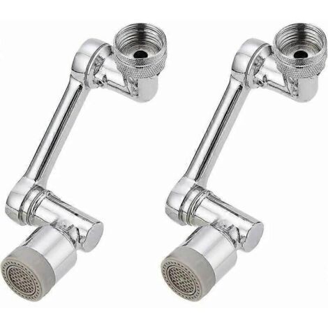 Rallonge de robinet GETIT - Rallonge de robinet rotative à 1080° - Tête de robinet - Douchette de rallonge - Aérateur de robinet - Accessoires de robinetterie - Jet (1/4)