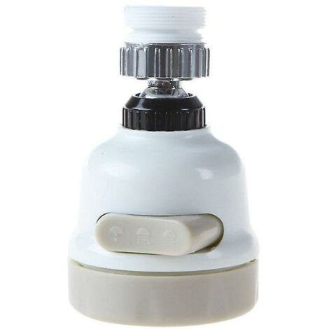 Robinet de cuisine à tête mobile avec jet d'eau et rotation à 360° (lot de 2) - Blanc (1/4)