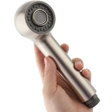 Pièce de rechange pour robinet de cuisine : pommeau de douche extractible avec réglage du jet, raccord G1/2, protection anti-éclaboussures. (1/5)