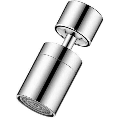 Tête de robinet flexible rotative M22 femelle pour robinets à filetage mâle, rotation à 360°, en métal et plastique de haute qualité, chromée. (1/4)