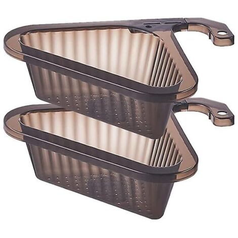 Panier de vidange avec filtre et crépine (2 pièces) - Triangulaire, réglable, transparent - Évier de cuisine (1/5)