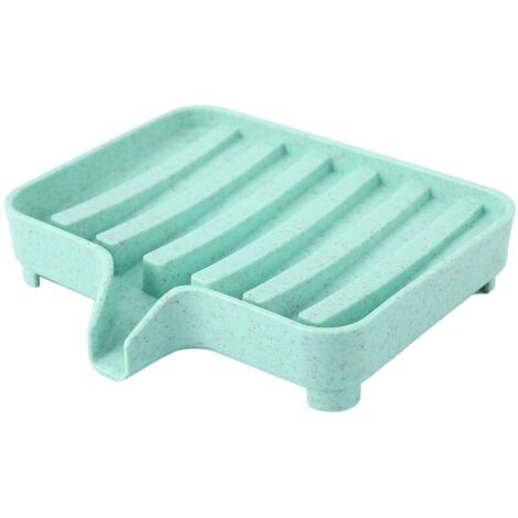 Porte-éponge, étagère de rangement, tiroir égouttoir, boîte de rangement (1 pièce), support pour ustensiles de douche, porte-assiettes - Vert (1/5)