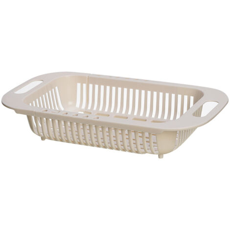 Panier égouttoir rétractable pour évier de cuisine, égouttoir en plastique pour évier, panier filtre pour évier, panier à fruits et légumes (1/5)