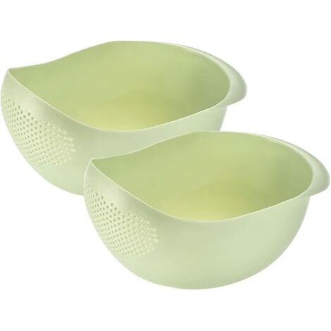 2 paniers-filtres à riz pour le lavage du riz, des fruits et des légumes. (1/5)