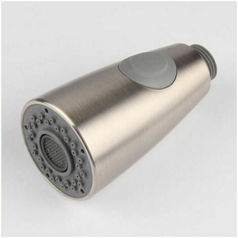 Douchette extractible double fonction de rechange pour robinet de cuisine, finition chromée brossée, interface 1/2". (1/4)
