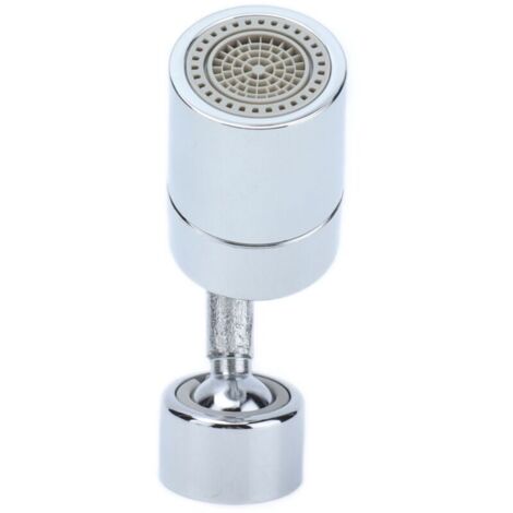 Aérateur de robinet rotatif à 720° avec 2 jets d'eau, filtre à mailles à 4 couches, filetage femelle M22 (1/5)