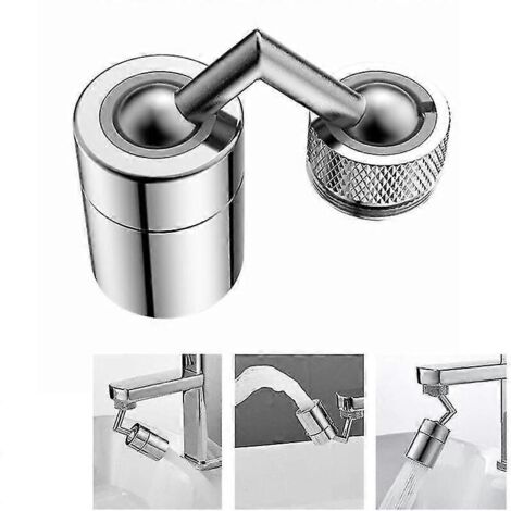 Filtre universel pour robinet de cuisine, embout amovible pour robinet de cuisine, pommeau de douche rotatif à 720°, accessoire d'extension pour robinet (1/4)