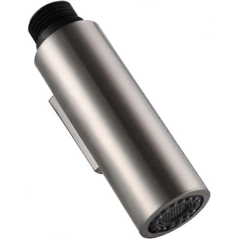 Pièce de rechange universelle pour robinet de salle de bain et de cuisine : douchette extractible (nickel brossé) - Parfait (1/5)