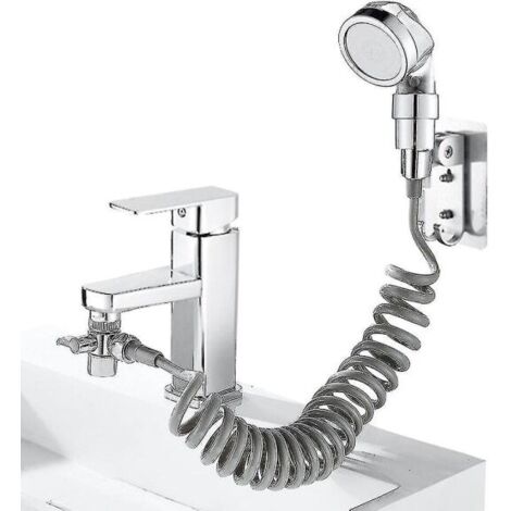 Pommeau de douche multifonctionnel pour salle de bain, jet de douche, filtre et tuyau d'évacuation. (1/5)
