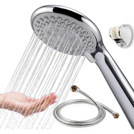 Pommeau de douche - Flexible universel - Support - Kit - Pièce de rechange - Support, Ensemble de douche amélioré 2024, Profitez de 5 réglages de douche (1/5)