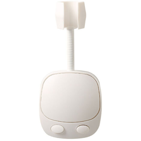 Support universel de douche à pommeau de douche orientable, amovible et sans perçage, fixation murale, blanc (1/5)