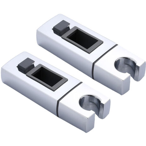 Support coulissant pour pommeau de douche (2 pièces) pour barre murale rectangulaire, diamètre du flexible : 30 x 15 mm (1/3)