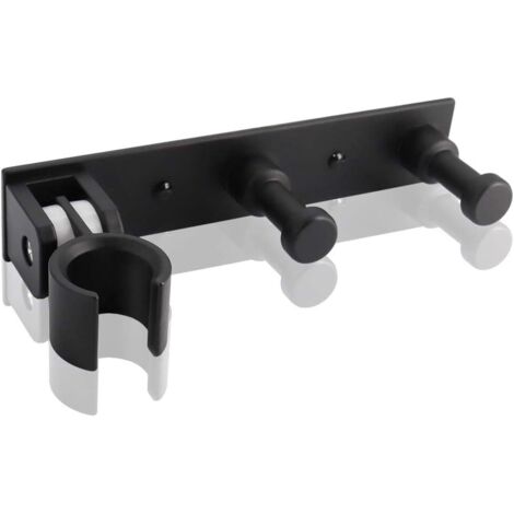 Support universel pour pommeau de douche avec 2 crochets, support mural réglable en alliage d'aluminium (1/4)