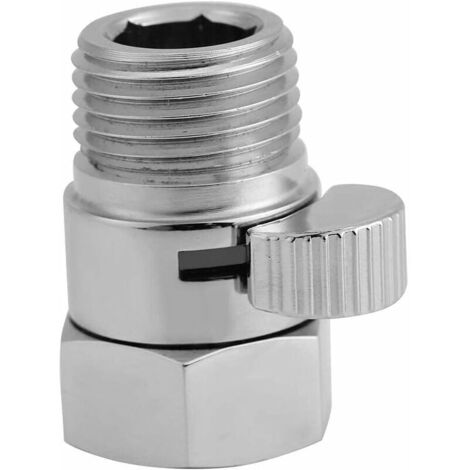 Robinet d'arrêt pour pommeau de douche en laiton, contrôle du fluide, économie d'eau, pour pulvérisateur de bidet G1/2- (1/5)