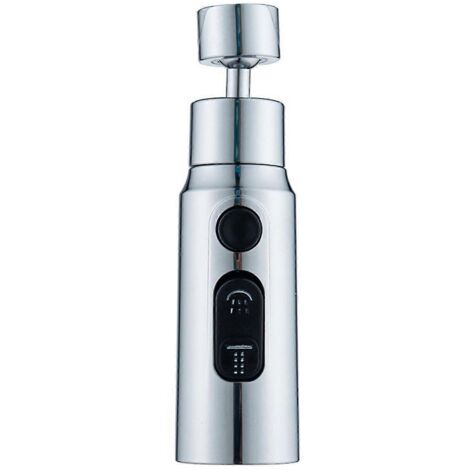 Rallonge de robinet de cuisine avec aérateur, bec anti-éclaboussures, 3 fonctions, accessoires pour robinet de cuisine, rallonge de robinet pivotante à 360°, accessoires pour robinet (1/5)