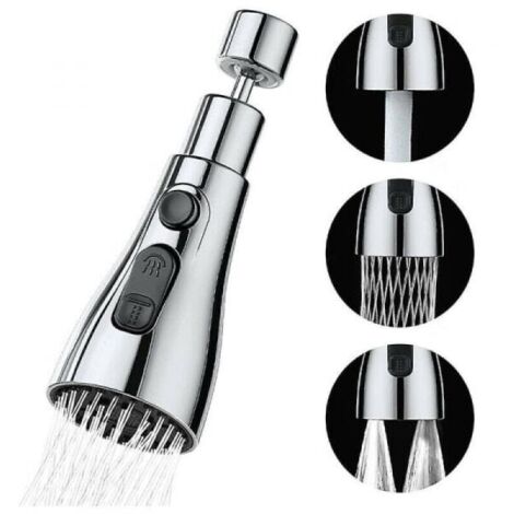 Douchette de robinet de cuisine à 3 modes - Buse de robinet de cuisine à 360°, tête de mitigeur, douchette d'évier, rallonge de robinet de cuisine (1/5)