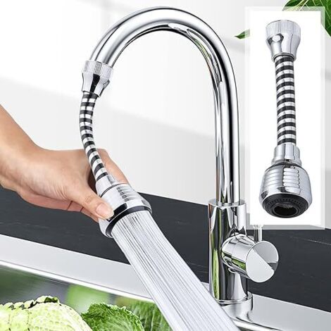 Douchette flexible à 360° pour robinet de cuisine, buse de robinet, accessoire de remplacement pour robinet de cuisine et poignée de robinet (1/5)
