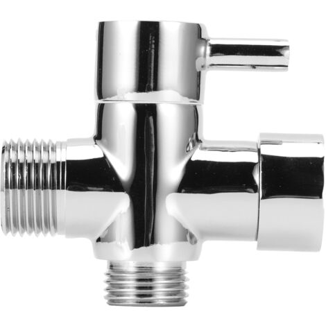 Robinet inverseur à 3 voies pour douche de salle de bain, compatible avec pommeau de douche à main et pommeau de douche fixe, séparateur d'eau 7/8 C (1/5)