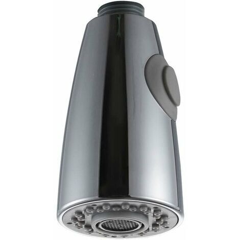 Douchette extractible de rechange à deux fonctions pour robinet de cuisine, compatible avec les éviers de cuisine, chromée, interface 1/2" - argent (1/5)