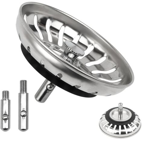 Crépine d'évier de cuisine anti-obstruction améliorée, bouchon de vidange réglable, panier filtrant anti-odeurs et anti-insectes, acier inoxydable - CJY (1/5)