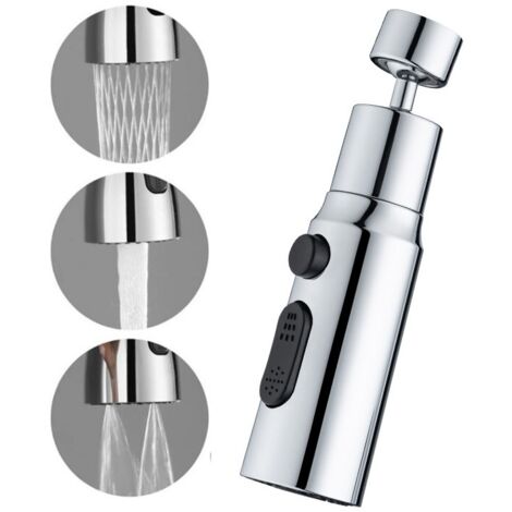 Douchette de robinet de cuisine à 3 positions, buse rotative à 720° (1/5)