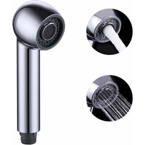 Douchette de rechange pour robinet de cuisine (2 types de jets) - Tête de robinet de cuisine chromée KLB (1/5)